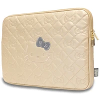 Hello Kitty Zip PU Quilted Bows apvalks 14" klēpjdatoram - zelta