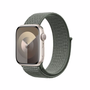 Crong Nylon sporta siksniņa Apple Watch 44 / 45 / 46 / 49 mm, militāri zaļa