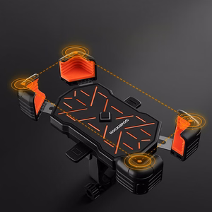 Rockbros HW-117 ar skavu stiprināms tālruņa turētājs velosipēda stūrei – melns un oranžs