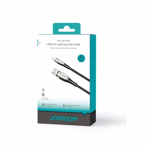 Kabelis Pioneer 3A USB uz Lightning SA31-AL3 / 3A / 1,2m (melns)