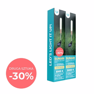 Komplekts: Forever Light saules LED lampa SUNARI FLS-72, apaļa kristāla lampa, 3000K, 600mAh, 0,72Wh, Ni-MH, x2