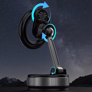 Dudao F24X MagSafe Compatible Car Holder with Suction Cup - Melns
