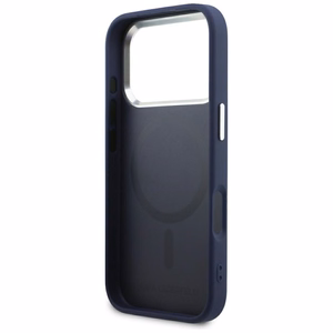 Karl Lagerfeld Embossed Open Ring RSG Logo MagSafe vāciņš iPhone 18 Pro Max / 17 Pro Max; krāsa: zila