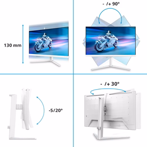 Philips Evnia 6000 27M2N6501L/00 monitors 67,3 cm (26,5") 2560 x 1440 pikseļi Quad HD QD-OLED balts