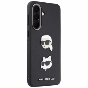 Karl Lagerfeld maciņš ar Karl&Choupette Heads Pins&Logo Samsung Galaxy A57 5G, melns
