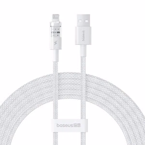 Baseus Gem USB-A uz Lightning 2.4A ātras uzlādes kabelis 2 m, balts