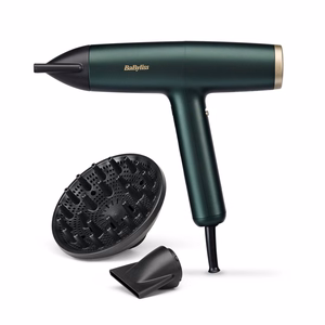 BaByliss Air Power Pro D6555DE – 1700 W joniskais matu fēns, zaļš / zelta