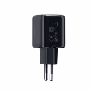 Joyroom JR-TG7 33W USB-A + USB-C sienas lādētājs ar 60W USB-C uz USB-C 1m kabeli melns