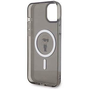 Viedtālruņa apvalks Karl Lagerfeld IML Ikonik Magnētiskais MagSafe iPhone 15 Plus - melns (m)