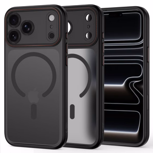 Tech-Protect MagCam MagSafe maciņš, paredzēts iPhone 18 Pro Max / 17 Pro Max, matēti melns un sarkans