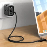 Acefast C7-03 USB-C USB-C 100W 1.2m kabelis ar ekrānu - melns