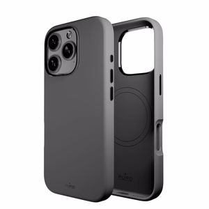 Puro Icon Mag Pro MagSafe silikona apvalks iPhone 16 Pro - tumši pelēks