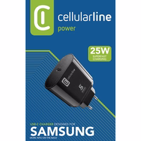 Cellularline - USB-C Super Fast lādētājs 25W (Designed Samsung) (melns)