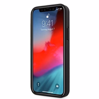 Guess Saffiano Vintage Script viedtālruņa apvalks iPhone 12 Pro Max 6.7 melns