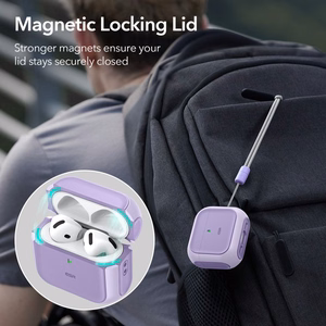ESR Orbit Halolock Magnētiskais viedtālruņa apvalks Apple AirPods 4 - violets