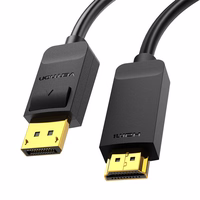 DisplayPort 1.2 uz HDMI 1.4 kabelis Vention HAGBH, 2 m, 4K 30Hz (melns)