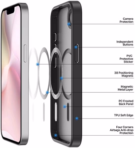 DUX DUCIS viedtālruņa apvalks YIND IPHONE 16e melns