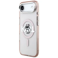 Karl Lagerfeld IML Choupette Sketch Logo MagSafe viedtālruņa apvalks iPhone 17 Air - rozā
