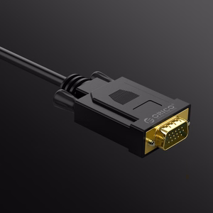 Orico XD-DITV DVI 24+1–VGA, Full HD kabelis, 5 m – melns
