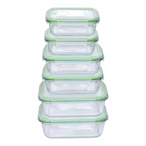 Alpina stikla pārtikas trauku komplekts ar vākiem, 370 / 640 / 1050 ml, 6 gab.