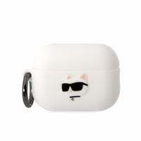 KLAP2RUNCHH AirPods Pro 2 vāciņš balts silikons Choupette Head 3D