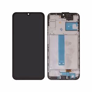 LCD ekrāns Samsung A256 A25 5G ar skārienekrānu un OLED rāmi (reālais izmērs)