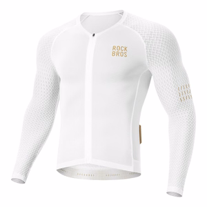 Rockbros YDCX008 Diamond Long Sleeve Cycling Jersey Size M - White