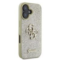 Guess Fixed Glitter Big 4G viedtālruņa apvalks iPhone 16 - zelta