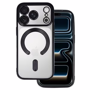 Металлический чехол MagSafe для iPhone 17 Pro Max чёрный