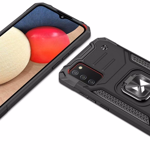 Wozinsky gredzena bruņu hibrīda apvalks + magnētiskais turētājs Samsung Galaxy A03s zils