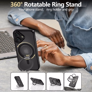 Tech-Protect MagRing Magnētiskais viedtālruņa apvalks iPhone 16 - caurspīdīgs