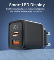 Lādētājs Choetech PD6052 35W USB-C/USB-A melns