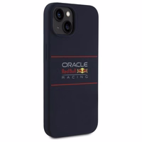 RED BULL viedtālruņa apvalks IPHONE 16 Pro saderīgs ar MagSafe RBHMP16L24SIHSRV (Silikona horizontāls centrālais logotips) tumši zila