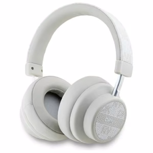 DKNY Checkered Pattern bezvadu uz ausīm liekamās Bluetooth 5.3 austiņas, pērļu krāsā