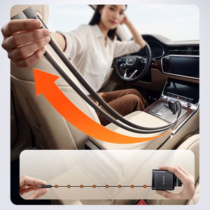 Orico Twin Reach 45W USB-A + USB-C auto lādētājs ar diviem izvelkamiem USB-C kabeļiem - melns