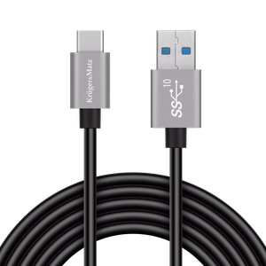 Kruger&Matz Basic USB–USB-C kabelis, 10 Gbps, 0,5 m