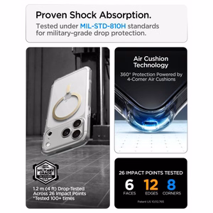 Spigen Ultra Hybrid MagSafe maciņš iPhone 18 Pro Max / 17 Pro Max, caurspīdīgs zeltains