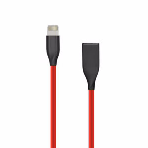 Silicone Cable USB - Lightning, 2m (red)