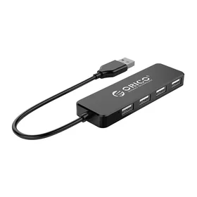 Orico FL01 USB-A Hub dokstacija 4x USB-A 2.0 - melna
