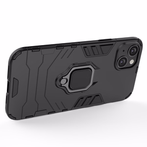 Ring Armor viedtālruņa apvalks iPhone 14 Plus bruņu vāciņš ar magnētisko turētāju un gredzenu melns
