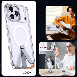 Hybrid Armor X maciņš Samsung Galaxy S25 FE ar statīvu, saderīgs ar MagSafe, caurspīdīgs