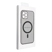 Viedtālruņa apvalks ar kameru aizsardzību, saderīgs ar MagSafe IPHONE 16 melni spīdumi