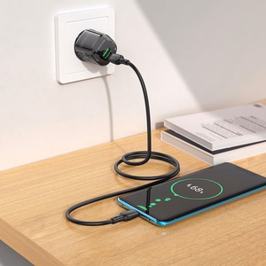 Borofone Сетевое зарядное устройство BN17 Sunlight - USB + Type C - QC 3.0 PD 20W 3A чёрный