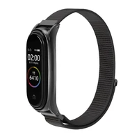 Nailona siksna XIAOMI Mi Band 5 / 6 / 7 melna (05)