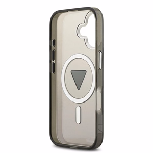 GUESS viedtālruņa apvalks IPHONE 17, saderīgs ar MagSafe GUHMP17SHGTMLCGK (IML krāsu pāreja ar trīsstūra logotipu) melns