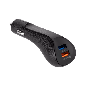 REBEL automašīnas lādētājs, 2× USB, 5100 mA, 15 W, Quick Charge 3.0