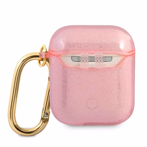 Guess GUA2UCG4GP чехол AirPods розовый/розовый Glitter Collection