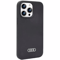 Audi silikona viedtālruņa apvalks iPhone 14 Pro Max 6.7" melns/melns cietais apvalks AU-LSRIP14PM-Q3/D1-BK