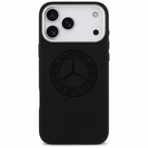 Mercedes Силиконовый Vintage Logo MagSafe Чехол для iPhone 17 Pro Max - чёрный