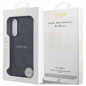 Чехол Guess 4G Ring Classic Logo MagSafe для Samsung Galaxy S25 Edge - чёрный